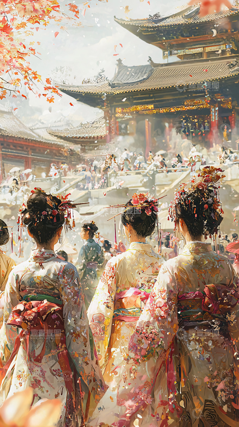 高清大图下载【趣麦麦图】古风仕女图