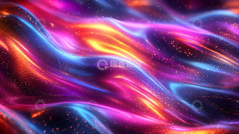 高清大图下载【趣麦麦图】流体霓虹光影