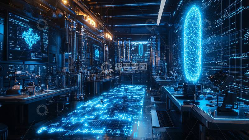 高清大图下载【趣麦麦图】未来科技实验室场景