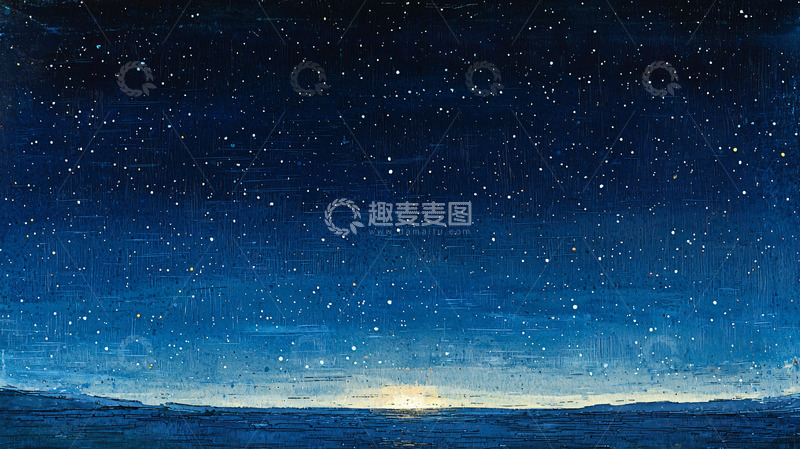 高清大图下载【趣麦麦图】星空大海日出