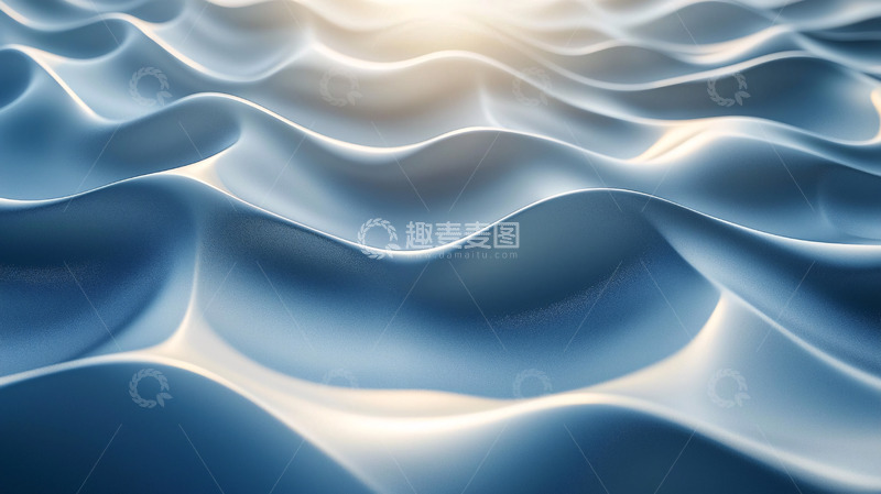高清大图下载【趣麦麦图】波浪状蓝色抽象背景