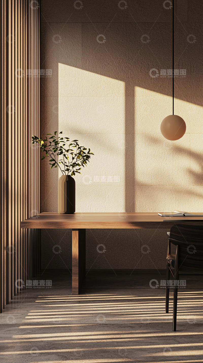 高清大图下载【趣麦麦图】极简日式风格家居办公空间