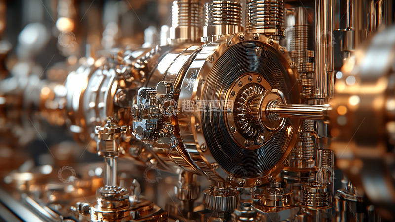 高清大图下载【趣麦麦图】精密复杂的金属机械装置