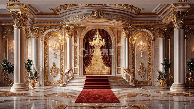 高清大图下载【趣麦麦图】奢华金色大厅