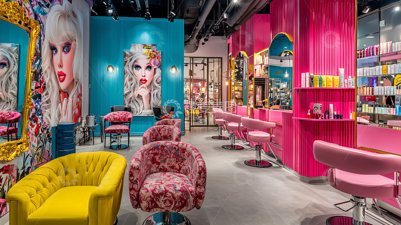 高清大图下载【趣麦麦图】粉色系美发沙龙