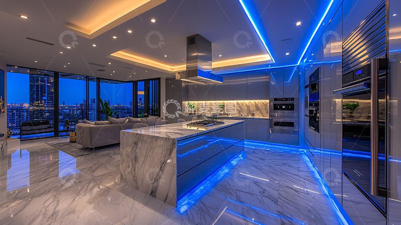 高清大图下载【趣麦麦图】现代风格高端厨房