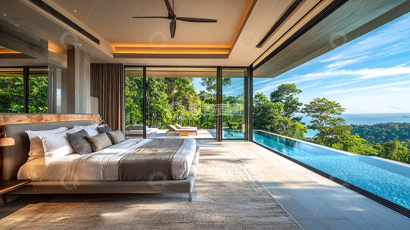 高清大图下载【趣麦麦图】现代简约别墅卧室