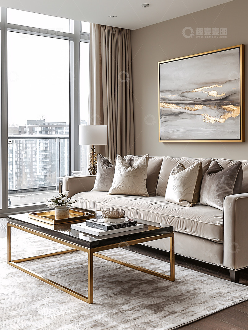 高清大图下载【趣麦麦图】现代简约轻奢客厅