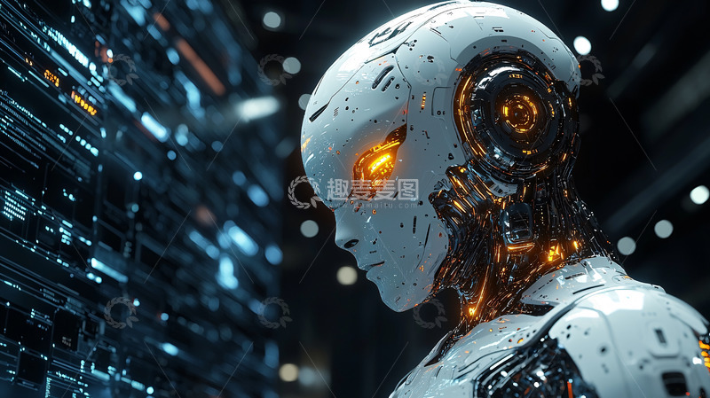 高清大图下载【趣麦麦图】未来感机器人