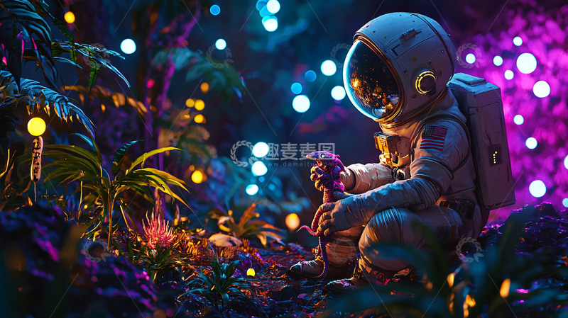高清大图下载【趣麦麦图】太空宇航员