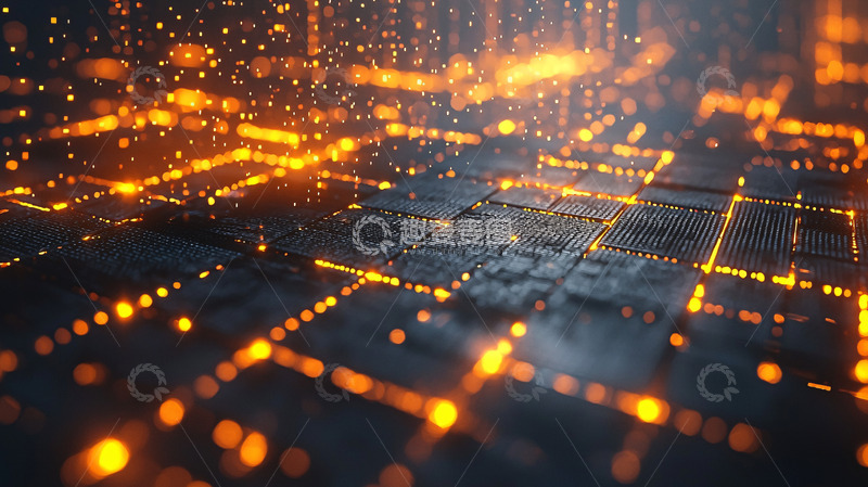 高清大图下载【趣麦麦图】科技感电路板光线