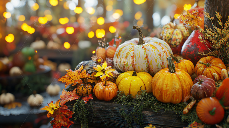高清大图下载【趣麦麦图】秋季南瓜装饰