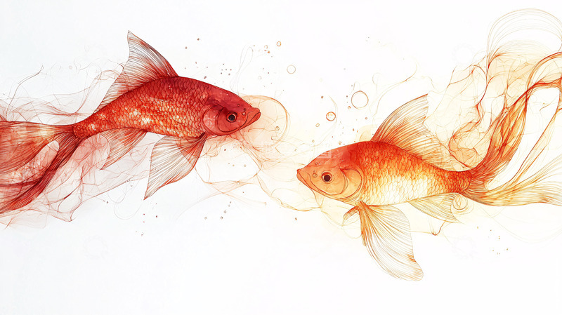 高清大图下载【趣麦麦图】红色与金色