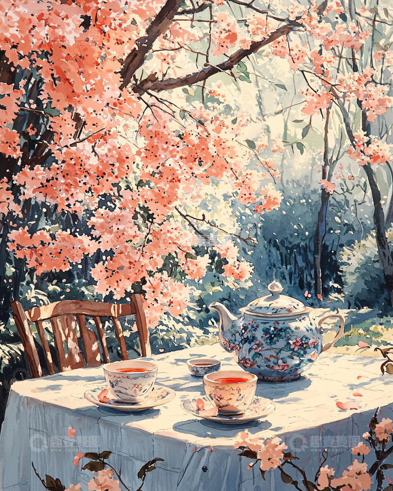 高清大图下载【趣麦麦图】春日樱花茶会