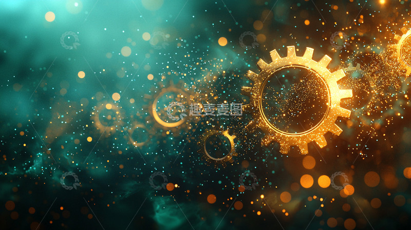 高清大图下载【趣麦麦图】金色齿轮