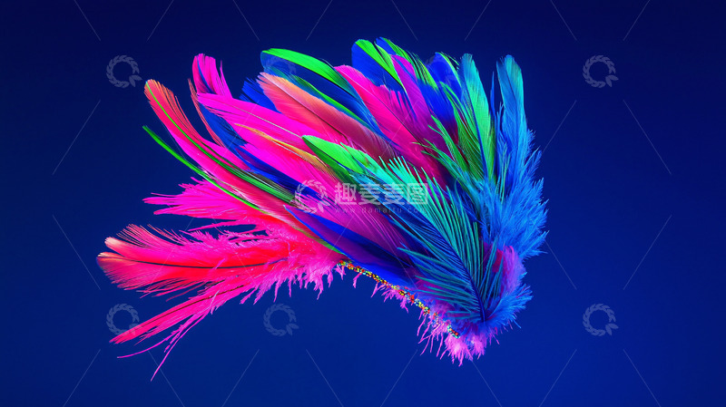 高清大图下载【趣麦麦图】彩色羽毛