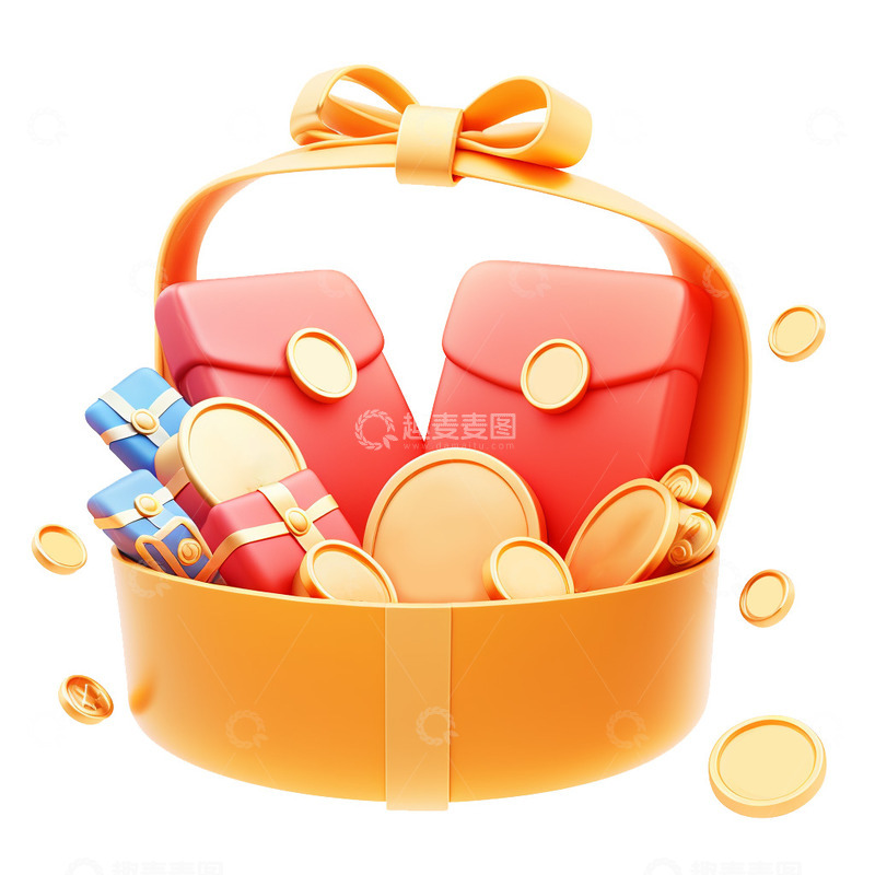 高清大图下载【趣麦麦图】双十一双十二618电商礼盒金币展台背景素材8