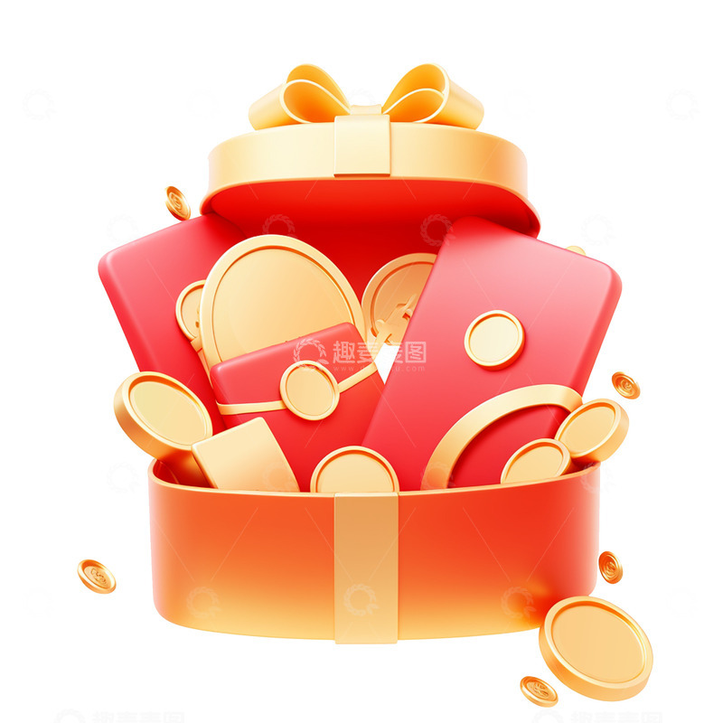 高清大图下载【趣麦麦图】双十一双十二618电商礼盒金币展台背景素材2
