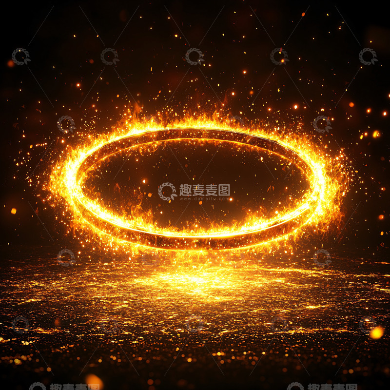 高清大图下载【趣麦麦图】火焰光环