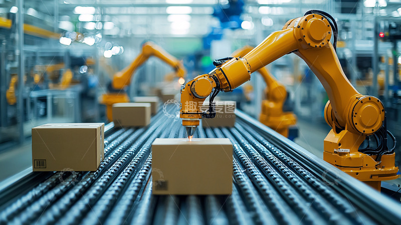 高清大图下载【趣麦麦图】智能工厂流水线