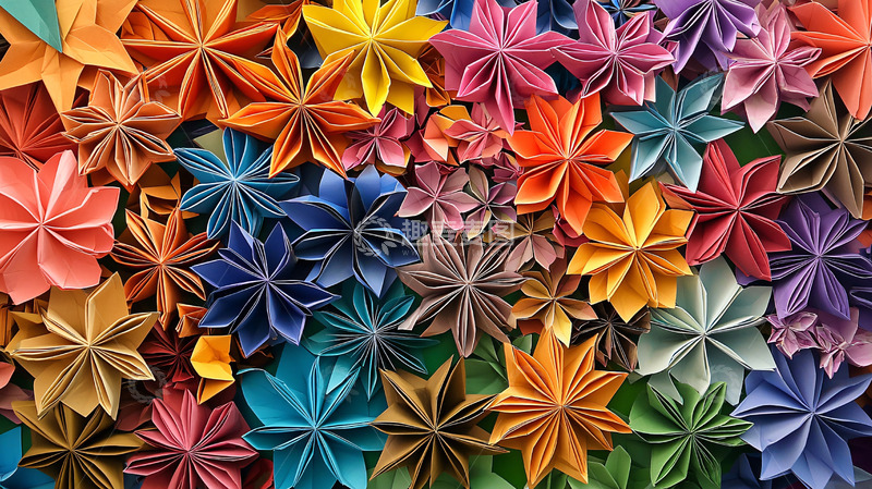 高清大图下载【趣麦麦图】彩色纸花