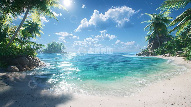 高清大图下载【趣麦麦图】热带海滩风光