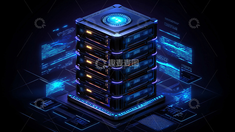 高清大图下载【趣麦麦图】科技感服务器