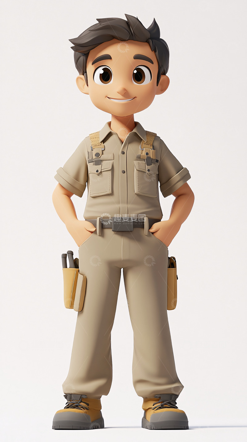 高清大图下载【趣麦麦图】卡通男孩