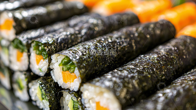 高清大图下载【趣麦麦图】寿司卷排列展示