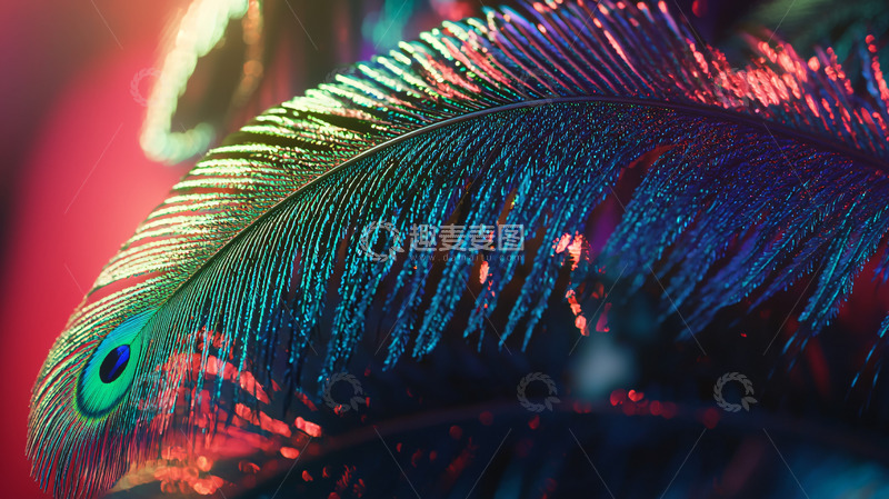 高清大图下载【趣麦麦图】彩色羽毛特写