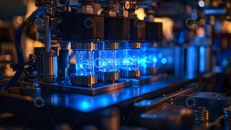 高清大图下载【趣麦麦图】蓝色灯光下的精密仪器