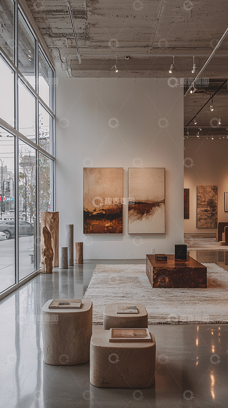 高清大图下载【趣麦麦图】画廊艺术空间室内