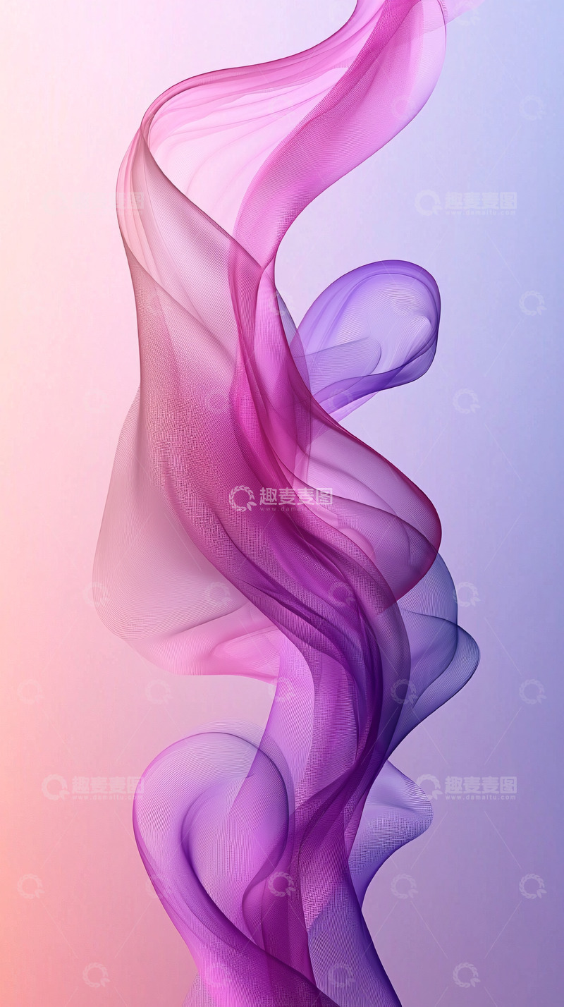 高清大图下载【趣麦麦图】柔美飘逸的紫色丝绸