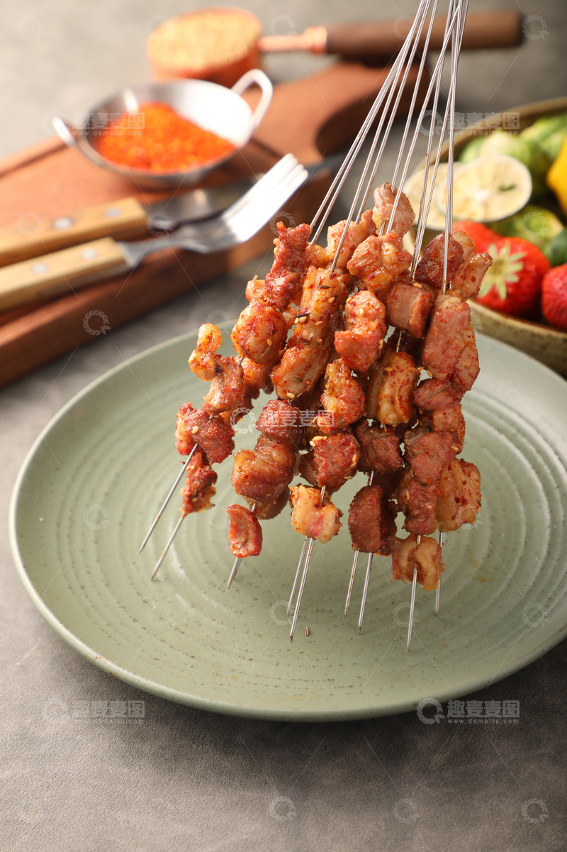 高清大图下载【趣麦麦图】炭烤羊肉串摄影图