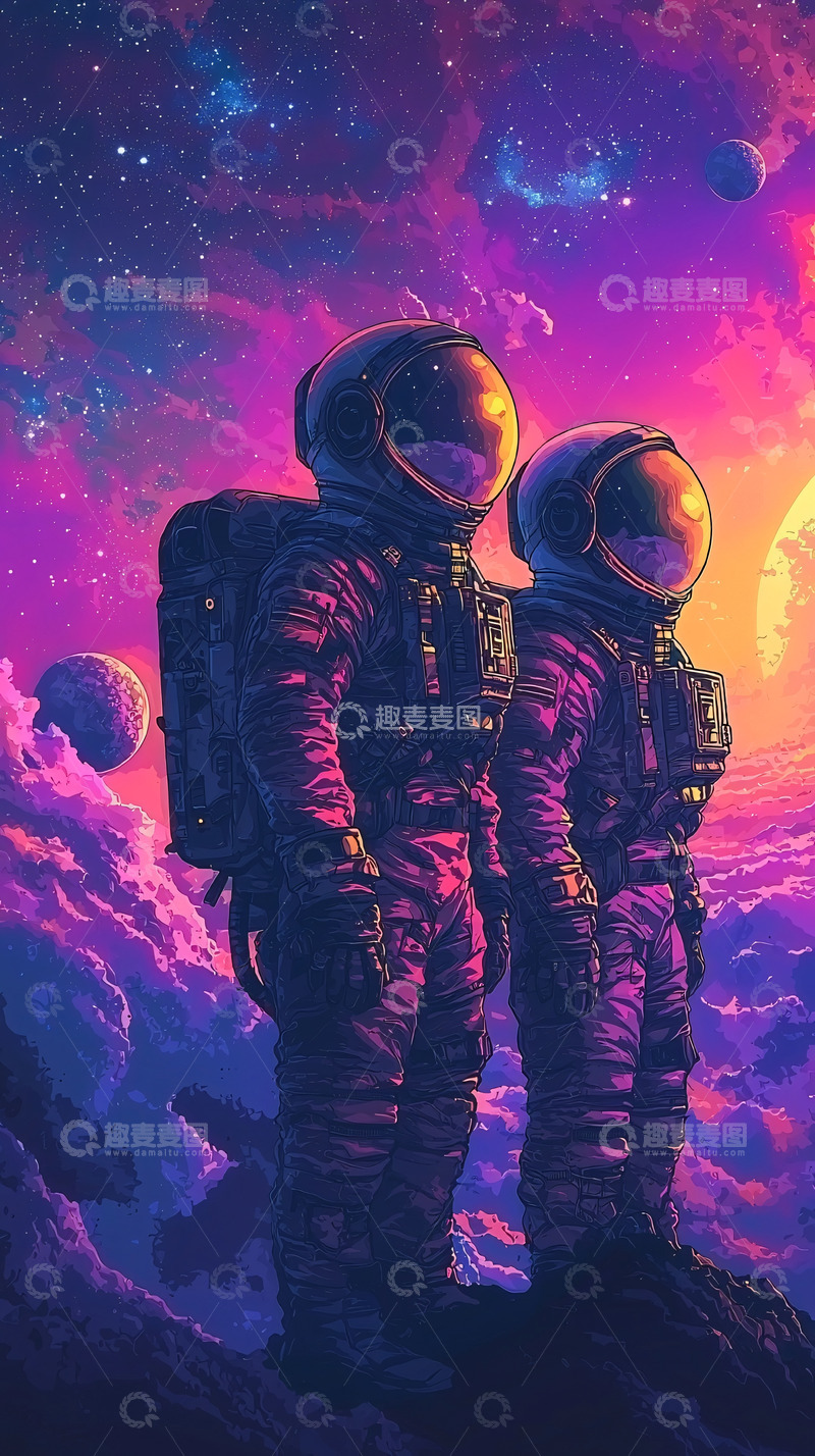 高清大图下载【趣麦麦图】太空宇航员