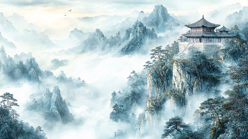 高清大图下载【趣麦麦图】水墨山水画38