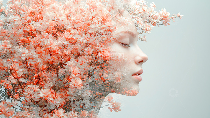 高清大图下载【趣麦麦图】唯美花卉人像