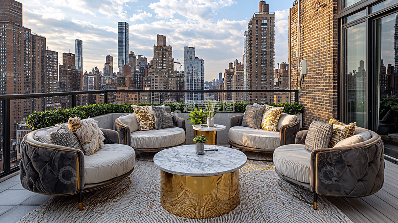 高清大图下载【趣麦麦图】高层公寓阳台景观