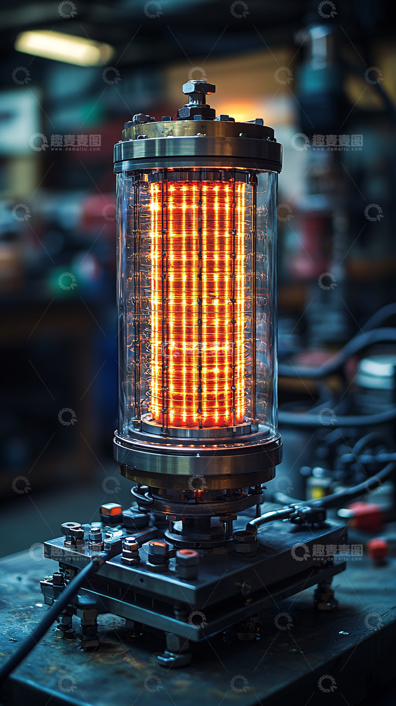 高清大图下载【趣麦麦图】透明玻璃管状发光装置