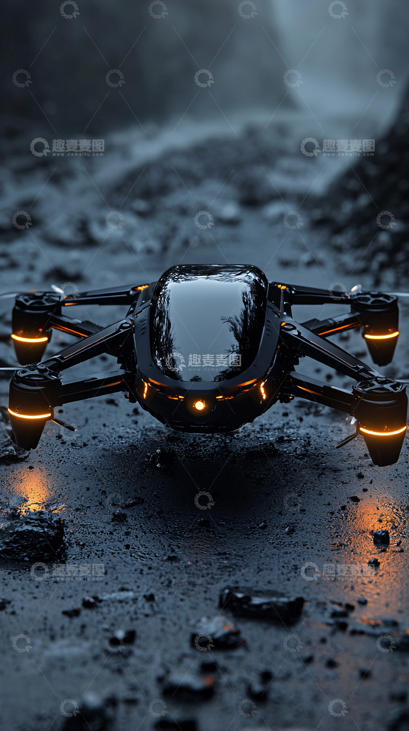 高清大图下载【趣麦麦图】未来科技无人机
