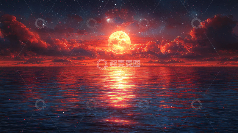 高清大图下载【趣麦麦图】血月