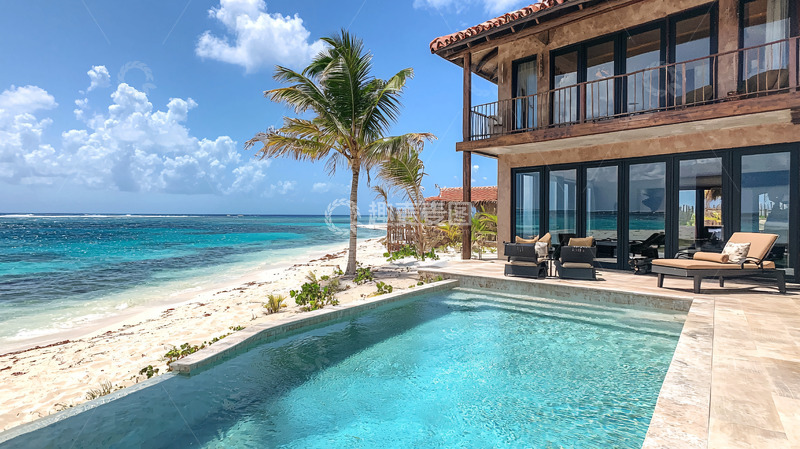 高清大图下载【趣麦麦图】海边别墅泳池