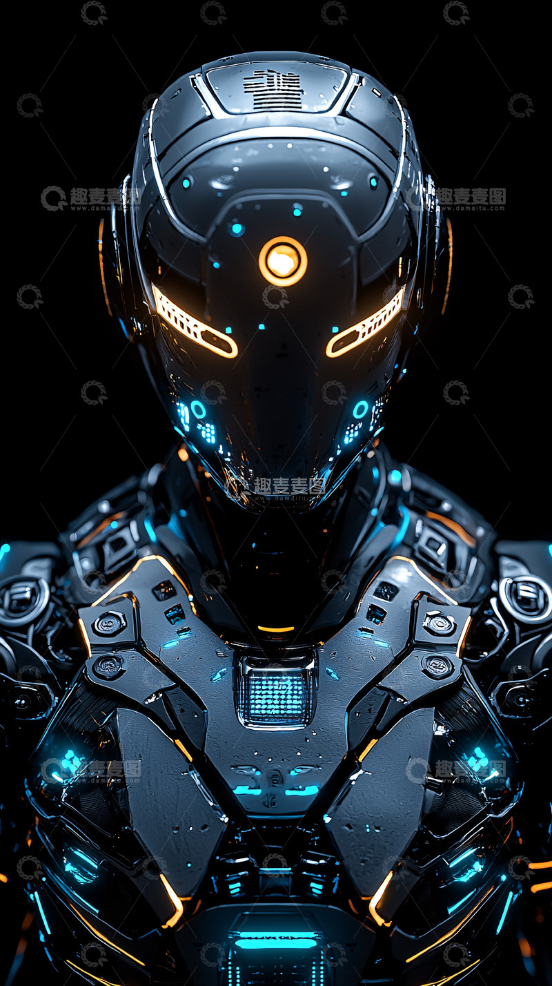 高清大图下载【趣麦麦图】未来科技感机器人