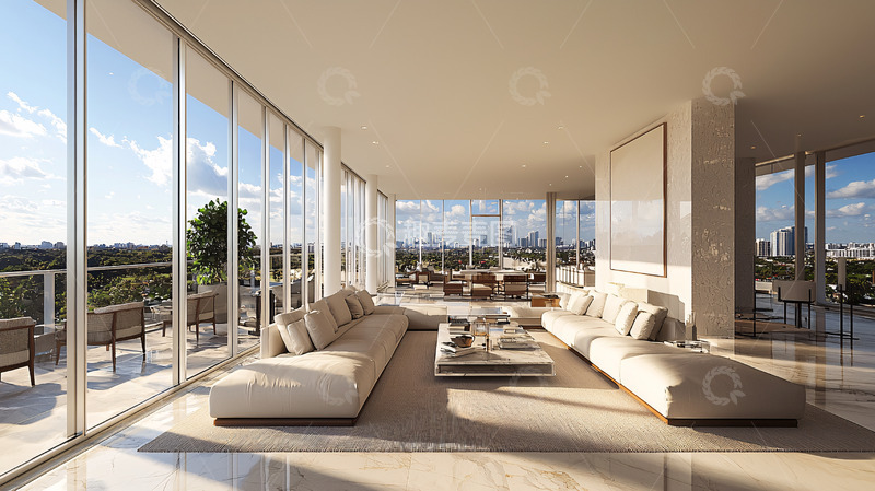 高清大图下载【趣麦麦图】现代简约风格客厅9