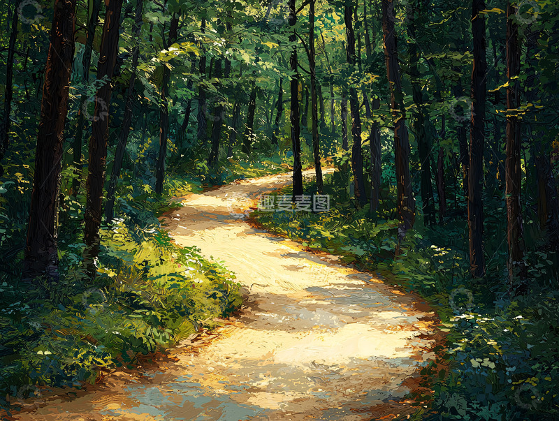 高清大图下载【趣麦麦图】森林小路