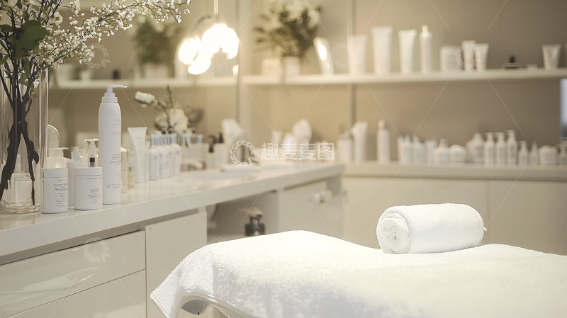 高清大图下载【趣麦麦图】极简风格美容院室内