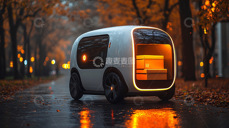 高清大图下载【趣麦麦图】自动驾驶小车