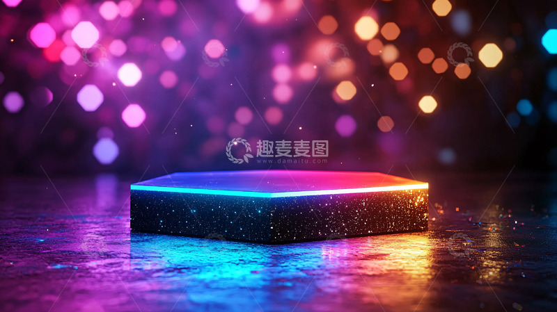 高清大图下载【趣麦麦图】炫彩霓虹灯舞台