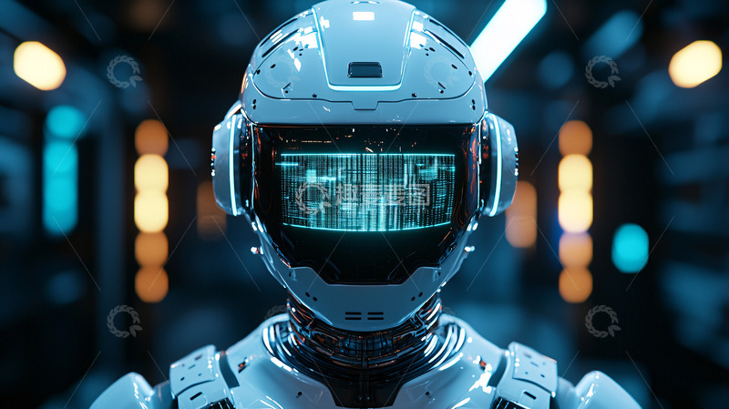 高清大图下载【趣麦麦图】未来科技感机器人头盔