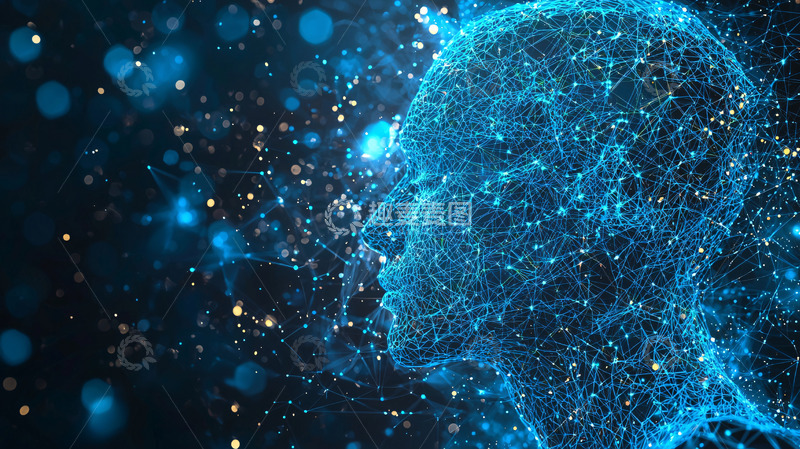 高清大图下载【趣麦麦图】蓝色科技感人像